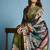 Green premium printed saree with blouse