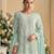 Green embroidered georgette pakistani salwar suit