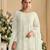 White embroidered georgette pakistani salwar suit