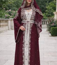 Moroccan Caftan Georgette Zari Embroidered Kaftan