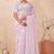 lavender georgette saree with zari resham sequin work