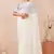 off white georgette saree with zari resham sequin work