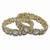 Gold plated kundan polki work bangles set for women