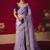 lavender fancy saree with sequins dhaga & thread embroidered butti and designer blouse