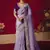 lavender fancy saree with sequins dhaga & thread embroidered butti and designer blouse