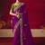 magenta fancy saree with sequins dhaga & thread embroidered butti and designer blouse