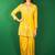 Yellow embroidered linen co ord set