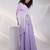 Lavender embroidered georgette kaftan