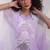 Lavender embroidered georgette kaftan