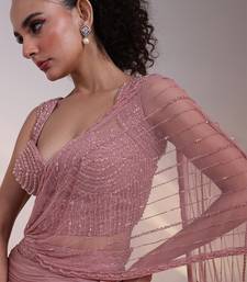 Pink embroidered silk Lehenga set