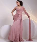 Pink embroidered silk Lehenga set