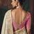 off white silk blend with heavy embroidery work wedding wear designer saree