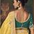 yellow silk blend with heavy embroidery work wedding wear designer saree