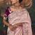 light baby pink silk blend with heavy embroidery work wedding wear designer saree