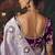 lavender silk blend with heavy embroidery work wedding wear designer saree