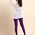 BerryPurple Microfiber elastane stretch soft ankle length leggings with ultrasoft waistband