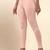 Blush Microfiber elastane stretch soft ankle length leggings with ultrasoft waistband