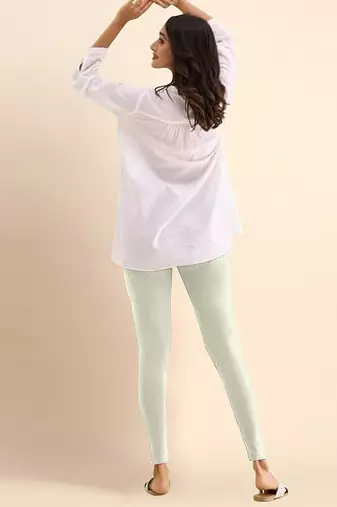 Butter Microfiber elastane stretch soft ankle length leggings with ultrasoft waistband