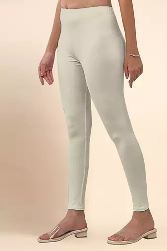 DarkBeige Microfiber elastane stretch soft ankle length leggings with ultrasoft waistband