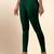 DarkGreen Microfiber elastane stretch soft ankle length leggings with ultrasoft waistband
