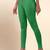 Green Microfiber elastane stretch soft ankle length leggings with ultrasoft waistband