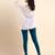 Indigo Microfiber elastane stretch soft ankle length leggings with ultrasoft waistband