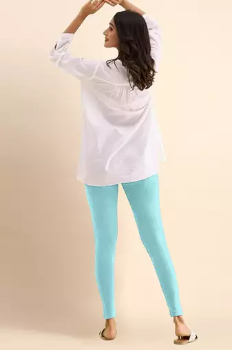LightAqua Microfiber elastane stretch soft ankle length leggings with ultrasoft waistband