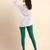 LightGreen Microfiber elastane stretch soft ankle length leggings with ultrasoft waistband
