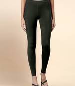 Mehndi Microfiber elastane stretch soft ankle length leggings with ultrasoft waistband