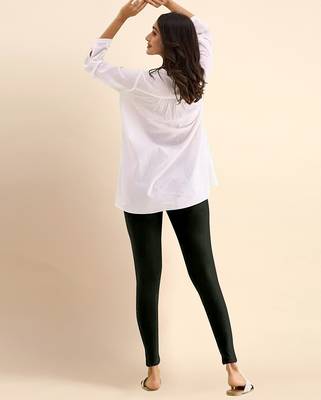 Mehndi Microfiber elastane stretch soft ankle length leggings with ultrasoft waistband 2