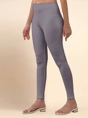 Mud Microfiber elastane stretch soft ankle length leggings with ultrasoft waistband 3