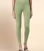 OliveGreen Microfiber elastane stretch soft ankle length leggings with ultrasoft waistband