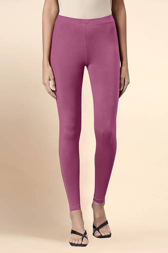 OnionPink Microfiber elastane stretch soft ankle length leggings with ultrasoft waistband