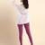 OnionPink Microfiber elastane stretch soft ankle length leggings with ultrasoft waistband