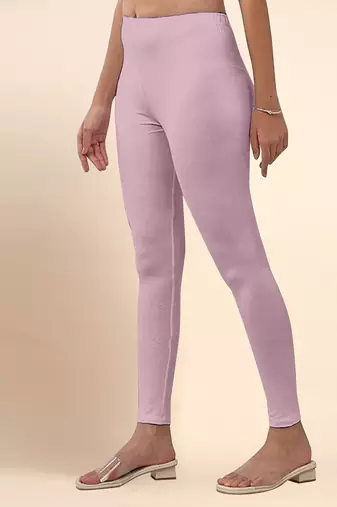 OrchidPink Microfiber elastane stretch soft ankle length leggings with ultrasoft waistband