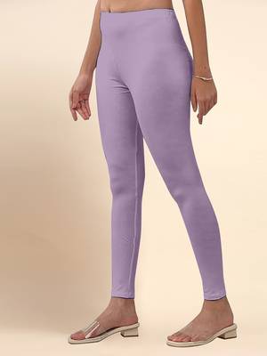 PalePurple Microfiber elastane stretch soft ankle length leggings with ultrasoft waistband 3