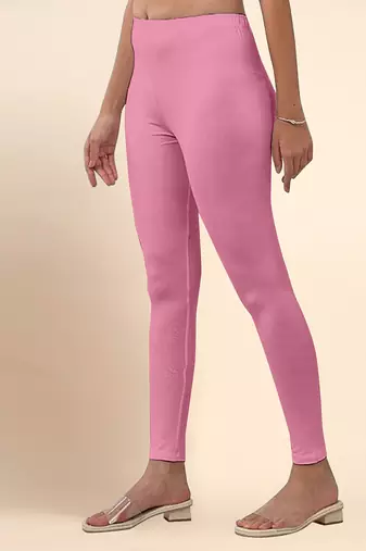 RosePink Microfiber elastane stretch soft ankle length leggings with ultrasoft waistband