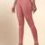 SalmonPink Microfiber elastane stretch soft ankle length leggings with ultrasoft waistband
