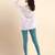 Teal Microfiber elastane stretch soft ankle length leggings with ultrasoft waistband