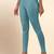 Teal Microfiber elastane stretch soft ankle length leggings with ultrasoft waistband