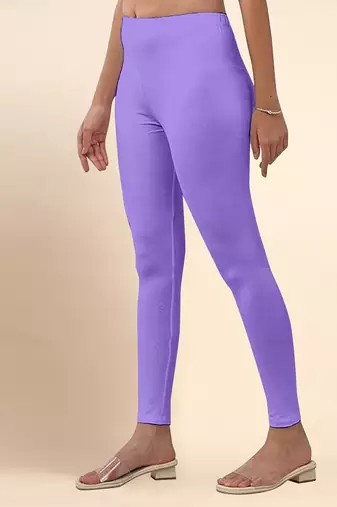 WaveBlue Microfiber elastane stretch soft ankle length leggings with ultrasoft waistband