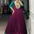 Fantastic Wine Zari Weaving Silk Function Wear Gown
