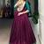 Fantastic Wine Zari Weaving Silk Function Wear Gown