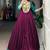 Fantastic Wine Zari Weaving Silk Function Wear Gown