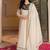 Pretty Off-White Gota Work Georgette Festival Wear Gown With Dupatta