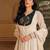 Pretty Off-White Gota Work Georgette Festival Wear Gown With Dupatta