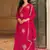 Gorgeous Pink Embroidered Georgette Function Wear Gown With Dupatta