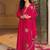 Gorgeous Pink Embroidered Georgette Function Wear Gown With Dupatta