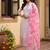 pink chanderi printed straight kurta pant and dupatta set