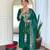 green roman silk straight kurta pant and dupatta set
